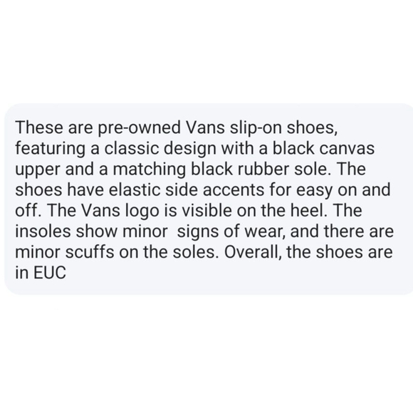 Men's Unisex EUC Vans Slip-On Sneakers Black sz.8 - Picture 11 of 11